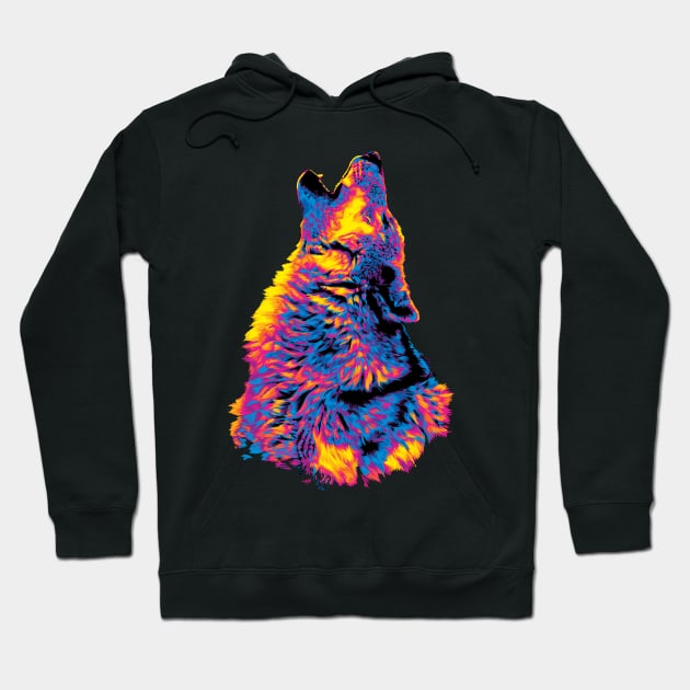 Rainbow wolf hoodie online